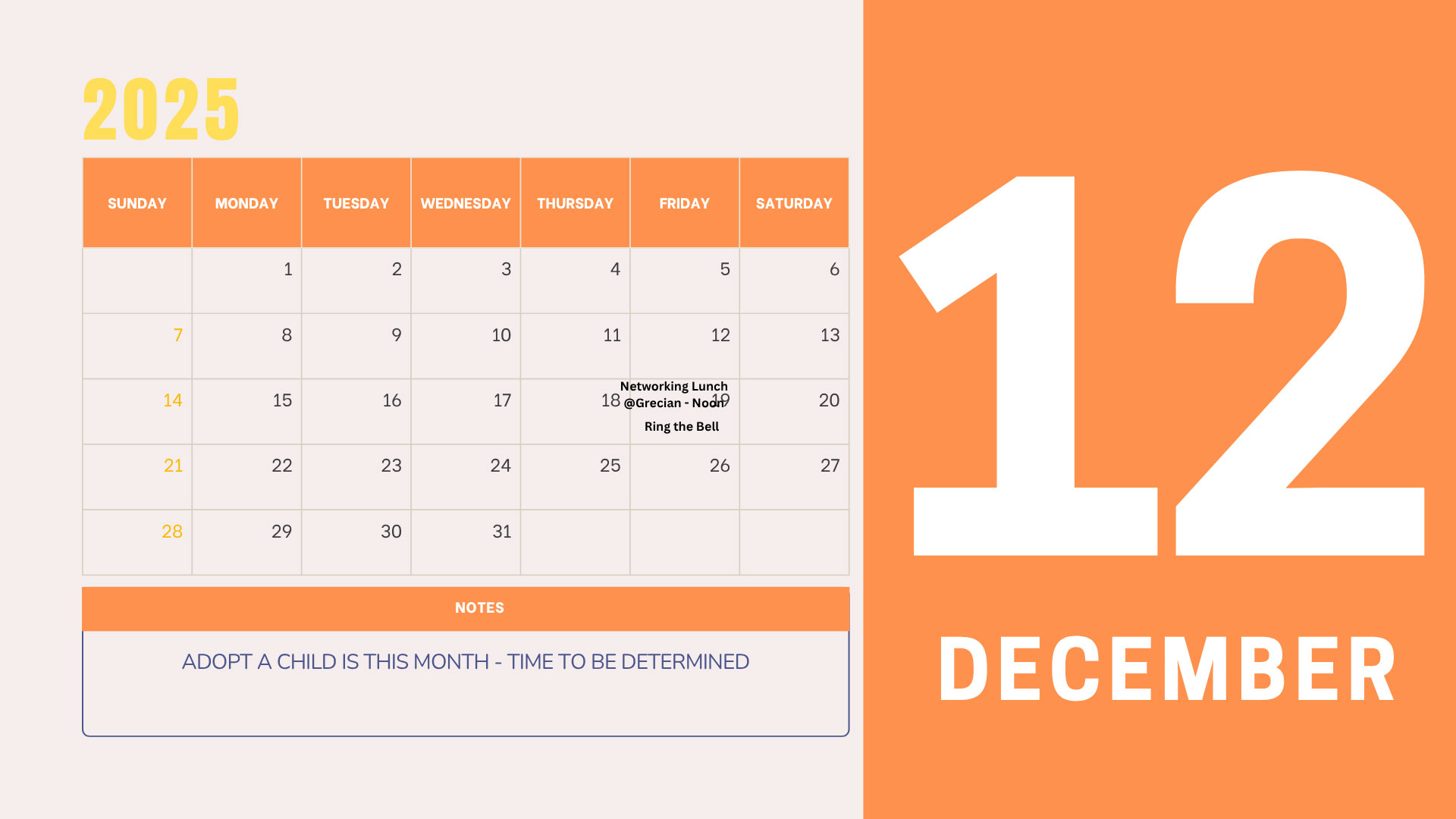 December 2025 Events