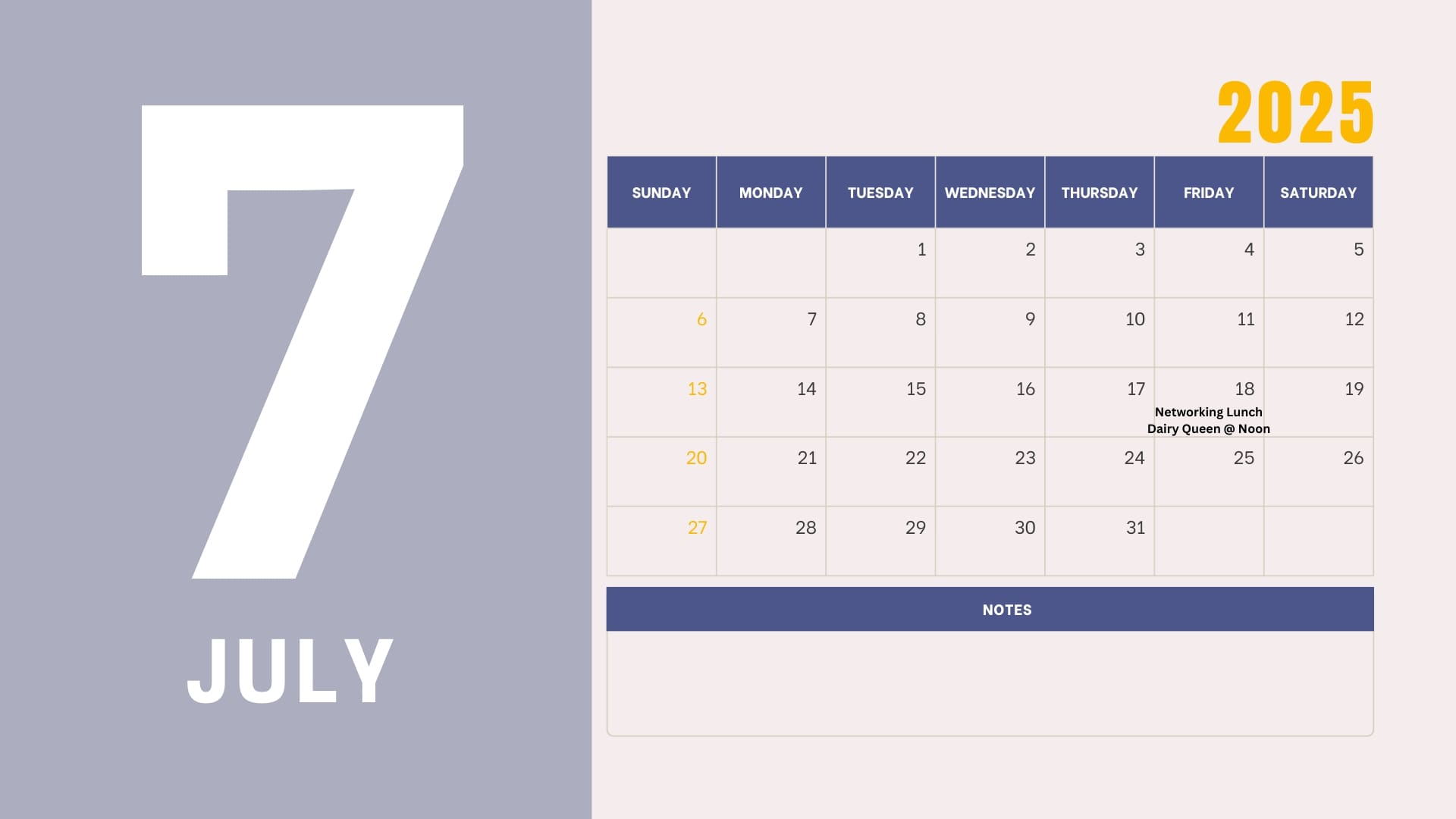 July 2025 Events