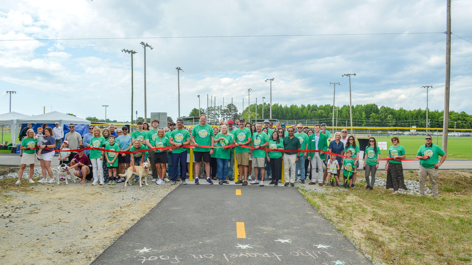 Ribbon cutting ceremony for Phase 4 of 8 Mile Creek Trail.