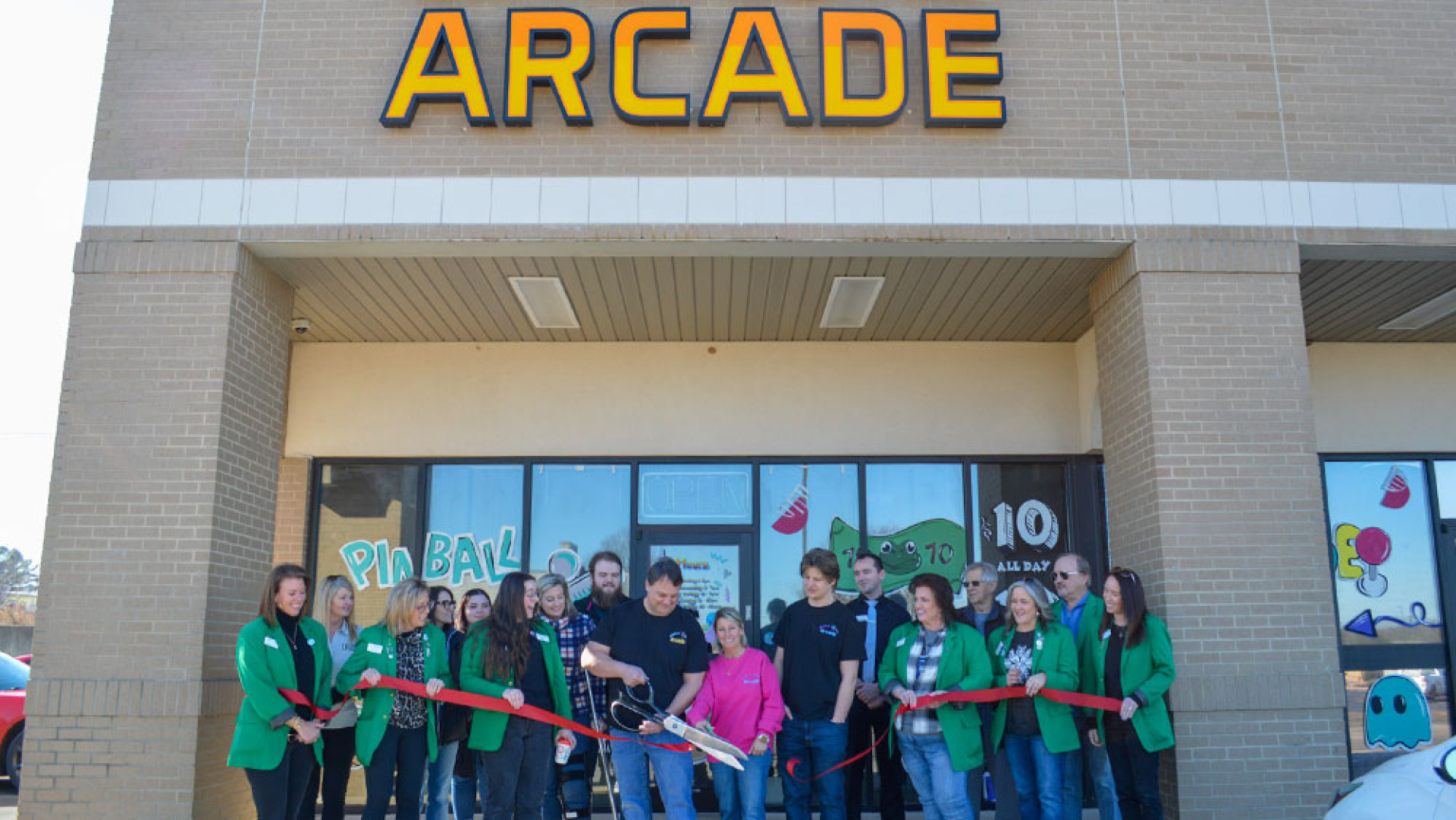 Extra Lives Arcade Ribbon Cutting Ceremony