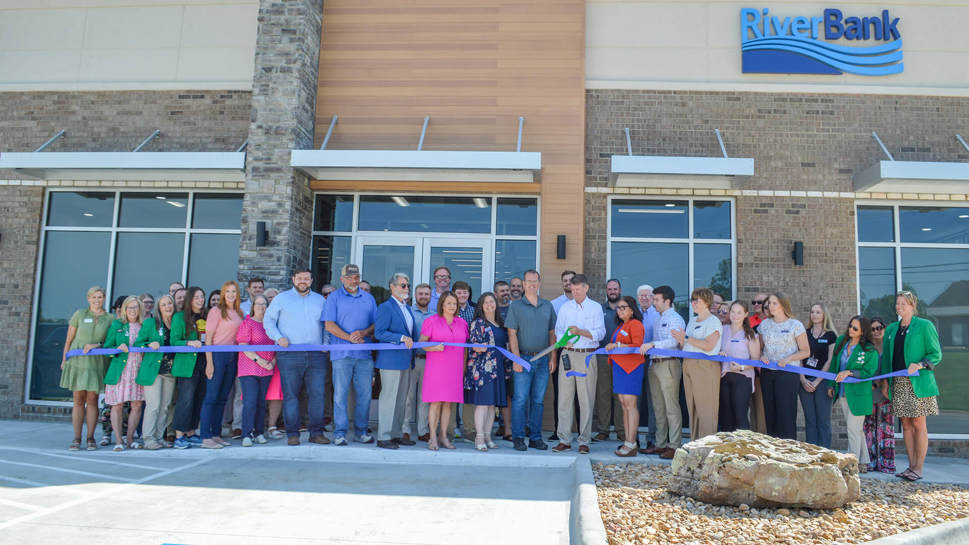 River Bank hosting a ribbon cutting with the Chamber of Commerce!