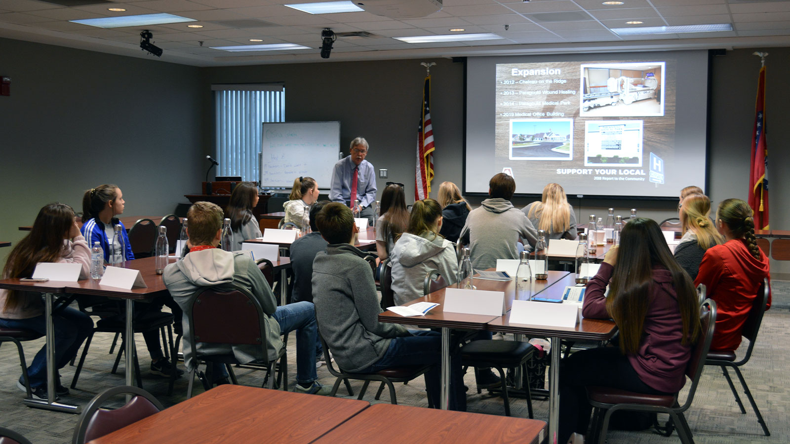 Paragould Youth Leadership Class recently gathered for their session on Healthcare!